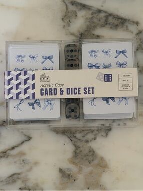 NWT Skyline Collection Acrylic Card & Dice Set 2 Decks Playing Cards Travel Game